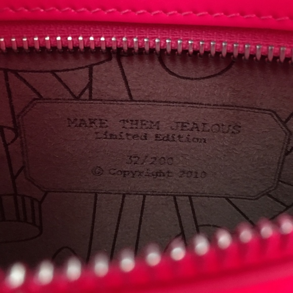 RARE Diane De Maria Bonnie Rose-103 Neon Pink Handbag - Picture 5 of 16